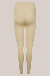 Studio Ribbed Leggings - Beige-Araa Active